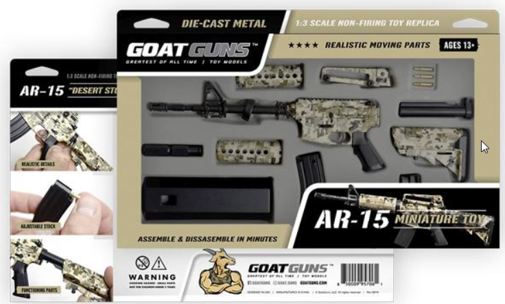 Source AR 18 goat gun alloy gen 5 model Ar15 replica 14 3D Metal goat toy  guns model on m.