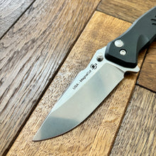 Load image into Gallery viewer, Spartan Blades SF3SW PALLAS Flipper 3.75&quot; Magnacut Stonewashed Plain Blade, Black Aluminum Handles
