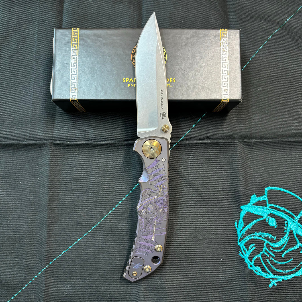 Spartan Blades Harsey Folder - Plague Doctor PURPLE Special Edition Knife