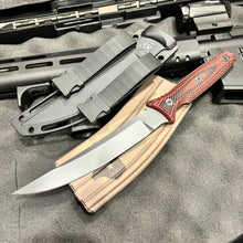 Load image into Gallery viewer, Spartan Blades Ronin Torii Fixed Blade Red/Black G10 Handle Black Blade SBBL4BKRD
