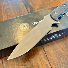 Load image into Gallery viewer, Spartan Blades Horkos Flat Hard Earth 5.6&quot; Fixed Blade Knife Micarta Flat Dark Earth Handle with Tan Molle Sheath SB4DEGRNLTN
