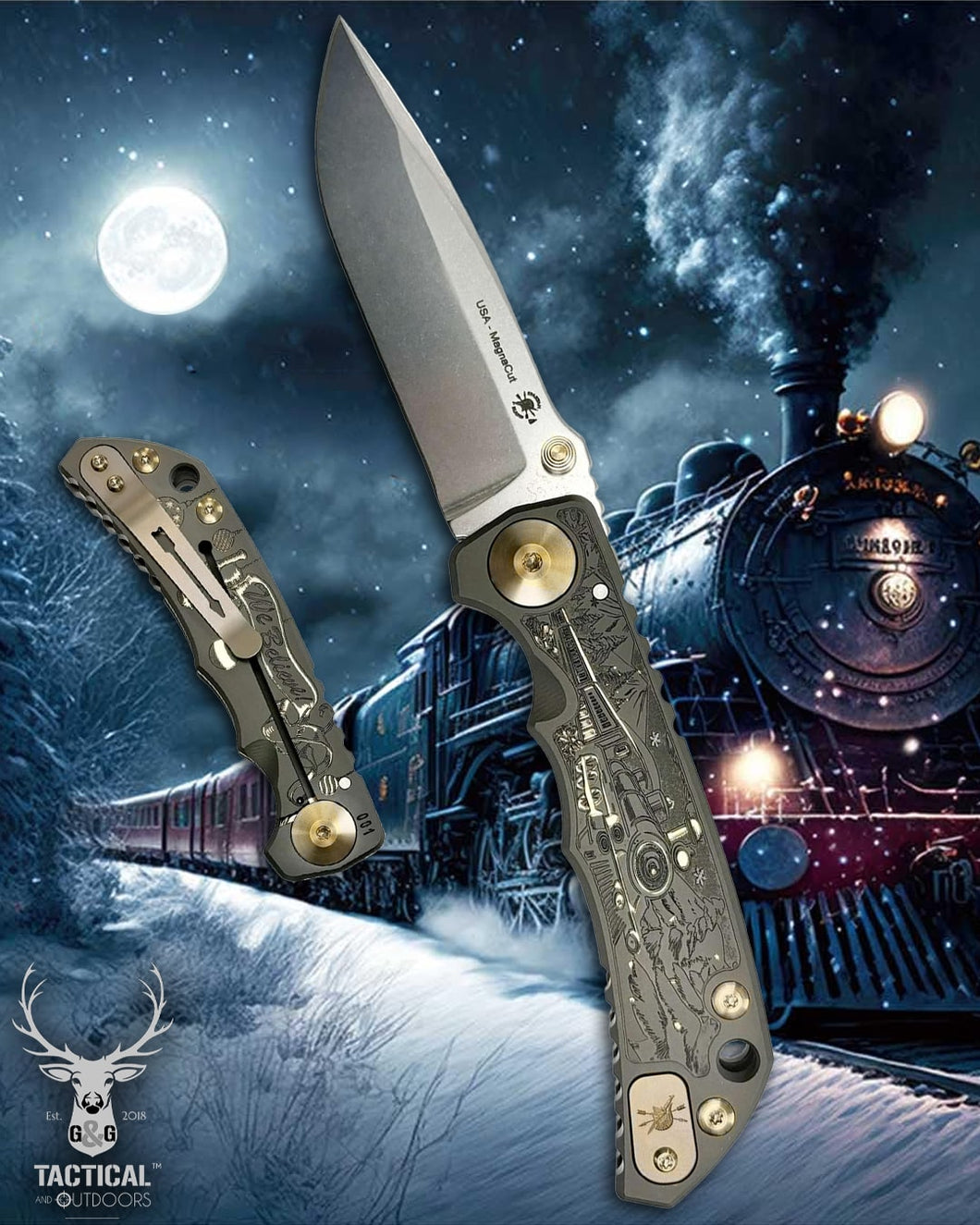 Spartan Blades Harsey Folder - Christmas Theme - 2024 Special Edition G&G Tactical and Outdoors EXCLUSIVE #20 of 31