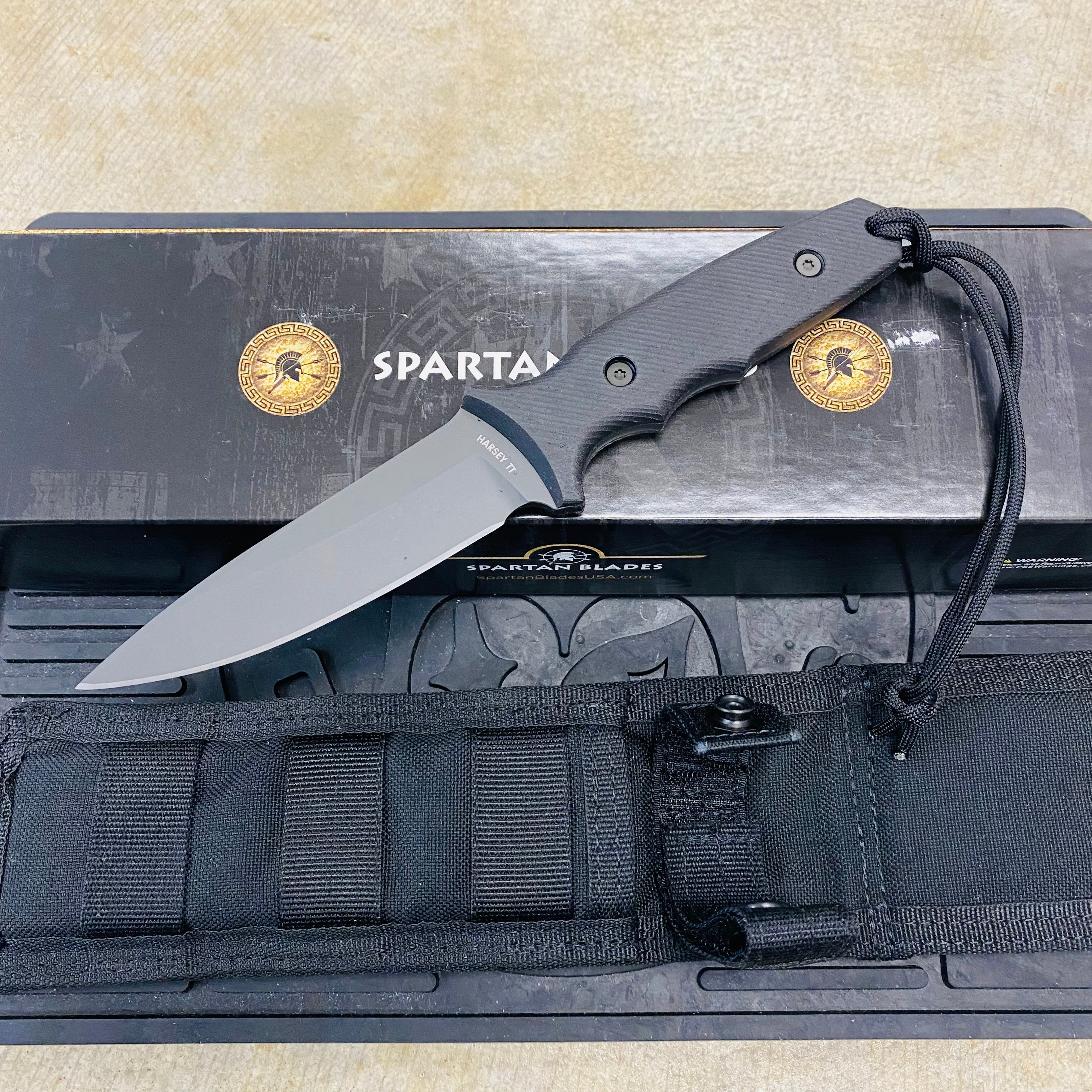 Spartan Harsey TT FDE Blade/Blk Handle/ Tan Kydex Sheath - Paramount  Tactical